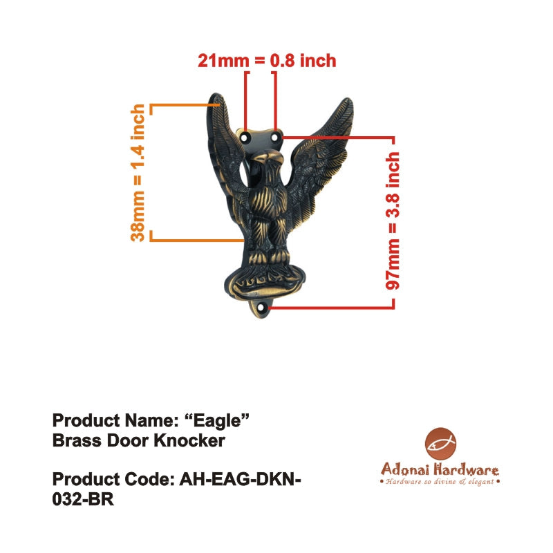 "Eagle" Brass Door Knocker