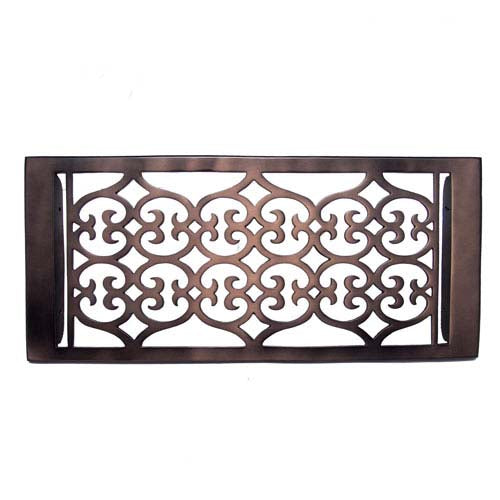 Buy "Flower" Bronze Wall Register with Louver - 6" x 12" (7-1/2" x 13-1/2" Overall)-Premium Harware Products Online - Adonai Hardware