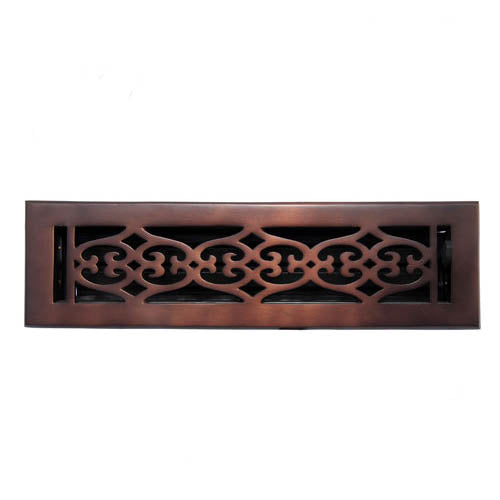 Buy "Flower" Bronze Wall Register with Louver - 2-1/4" x 12" (3-7/8" x 13-1/2" Overall)-Premium Harware Products Online - Adonai Hardware