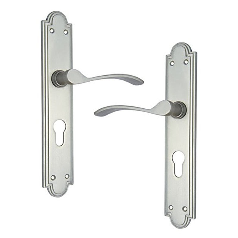 Buy "Hezron" Brass Door Handle with Plate-Premium Harware Products Online - Adonai Hardware
