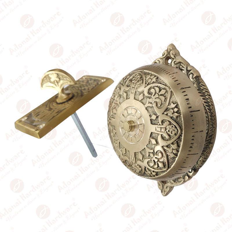 "Jaalam" Brass Manual Old Fashioned Door Bell