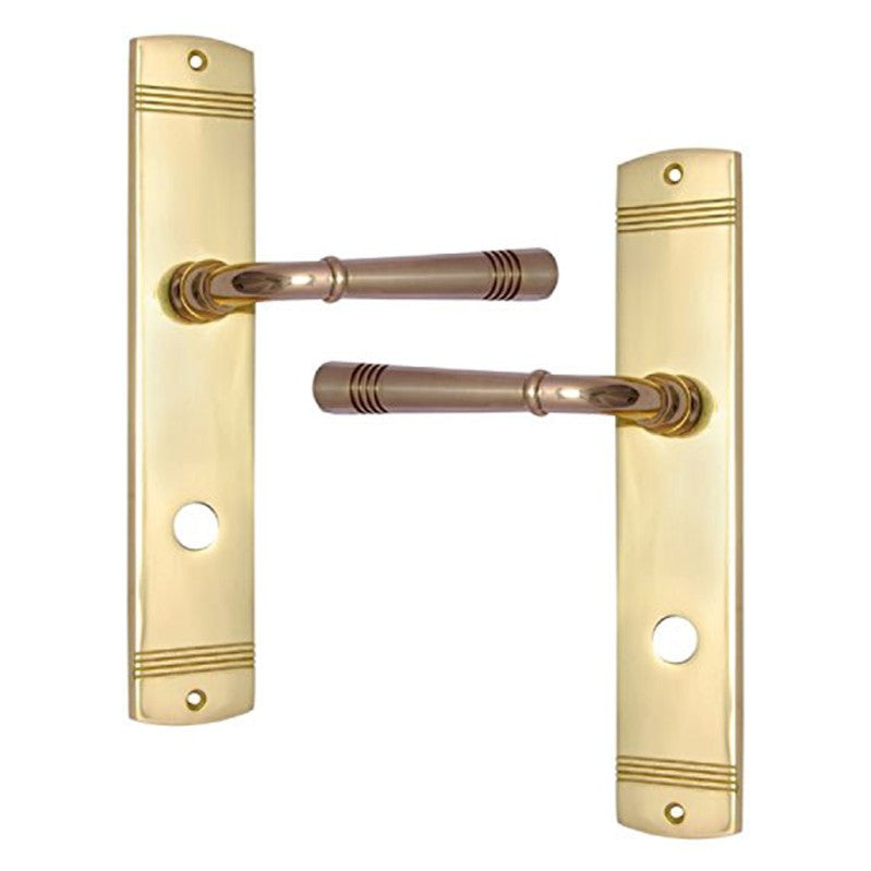 Buy "Jared" Brass Door Handle with Plate-Premium Harware Products Online - Adonai Hardware