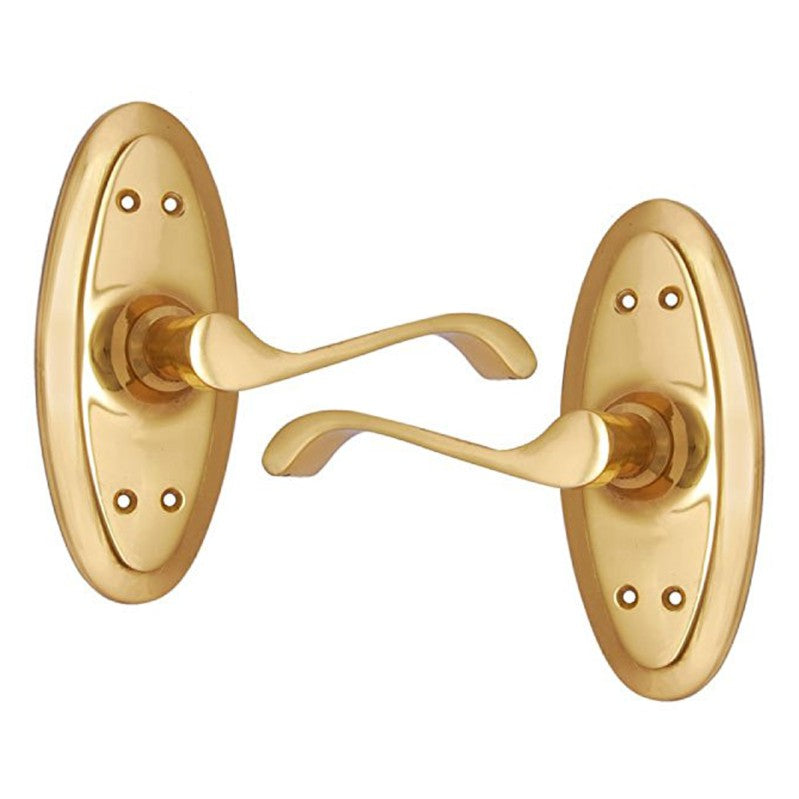 Buy "Jeconiah" Brass Door Handle with Plate-Premium Harware Products Online - Adonai Hardware