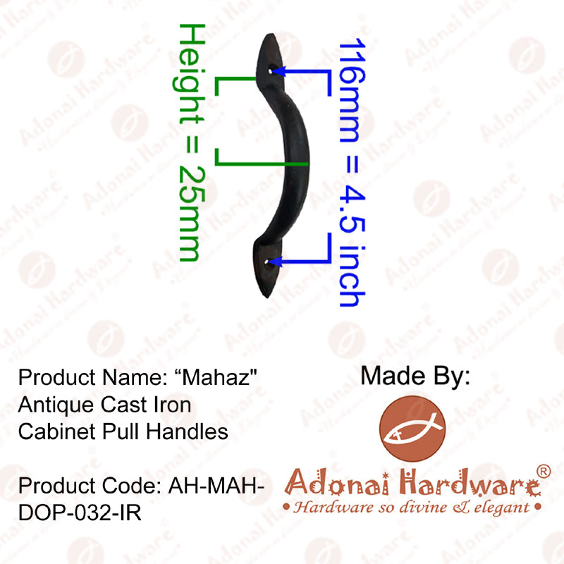 "Mahaz" Iron Door and Cabinet Pull