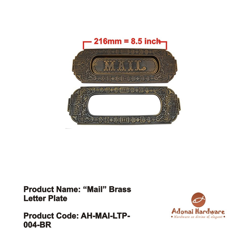"Mail" Brass Letter Plate