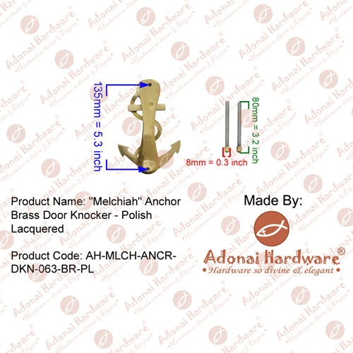 Melchiah Anchor Brass Door Knocker