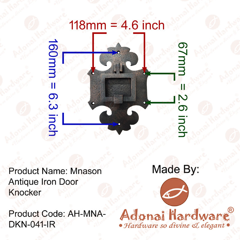 "Mnason" Iron Door Knocker
