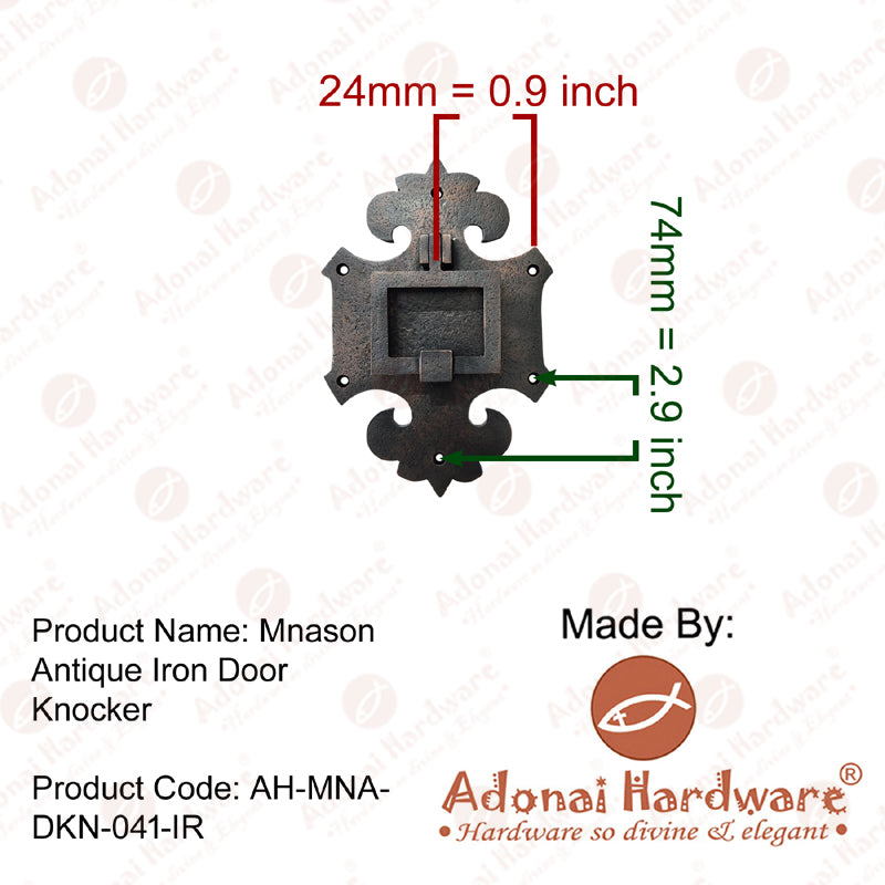 "Mnason" Iron Door Knocker