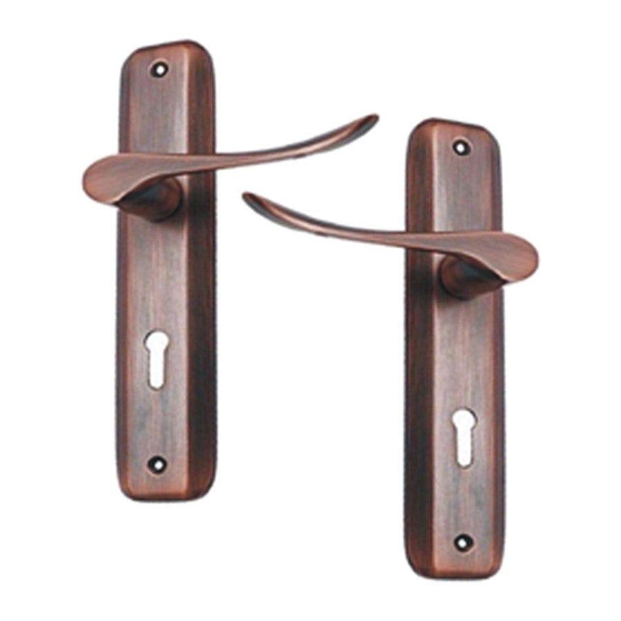 Buy "Perez" Brass Door Handle with Plate-Premium Harware Products Online - Adonai Hardware
