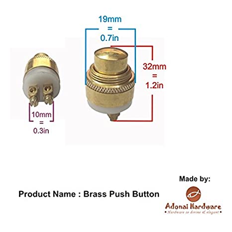 Round Georgian Brass Bell Push