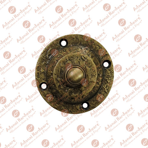 "Sherebiah" Round Brass Bell Push