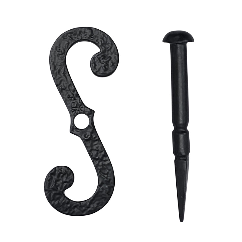 Selah Decorative Exterior Solid Iron Scroll Design Window / Shutter Dogs