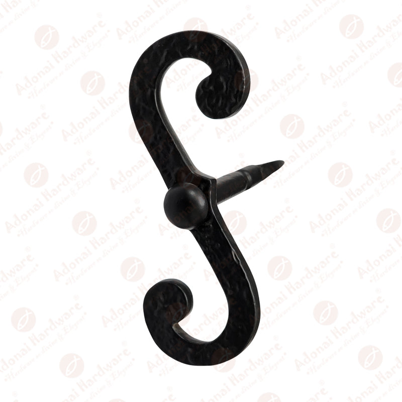 Selah Decorative Exterior Solid Iron Scroll Design Window / Shutter Dogs