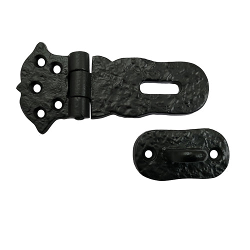 Buy 4" "Paran" Black Antique Iron Small Hasp & Staple-Premium Harware Products Online - Adonai Hardware