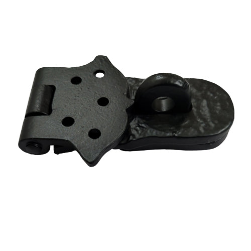 4" "Paran" Black Antique Iron Small Hasp & Staple