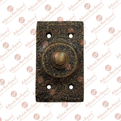 "Zimran" Brass Rectangular Bell Push