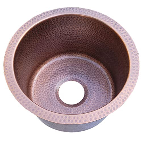 Buy 14.1 Inch "Shiphrah" Antique Copper Round Hammered Basin-Premium Harware Products Online - Adonai Hardware