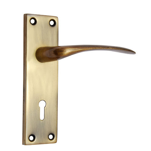 Buy "Abiah" Iron Door Handle with Plate-Premium Harware Products Online - Adonai Hardware