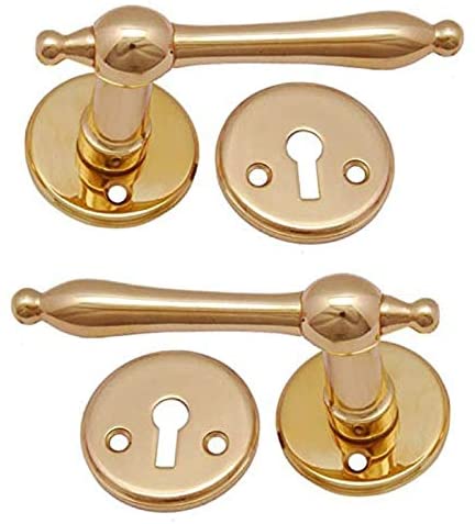 Buy "Acts" Brass Handle with Rose-Premium Harware Products Online - Adonai Hardware