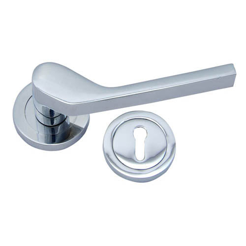 Buy "Amos" Brass Handle with Rose-Premium Harware Products Online - Adonai Hardware