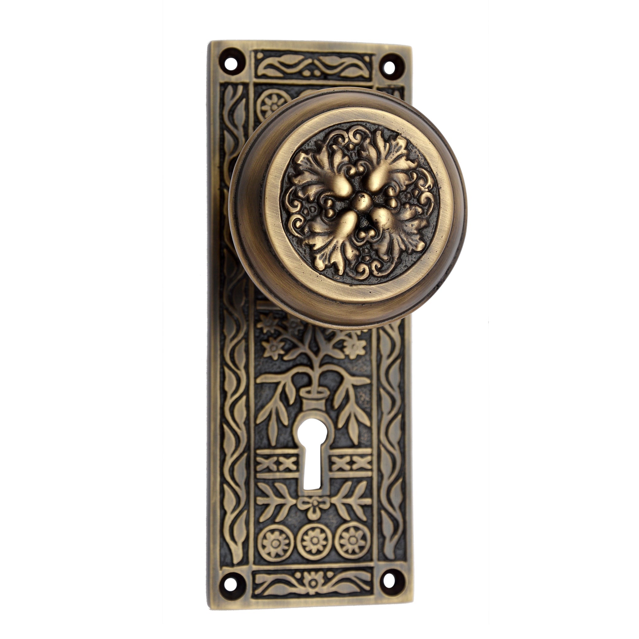 Buy "Carshena" Brass Door Knob with Plate-Premium Harware Products Online - Adonai Hardware