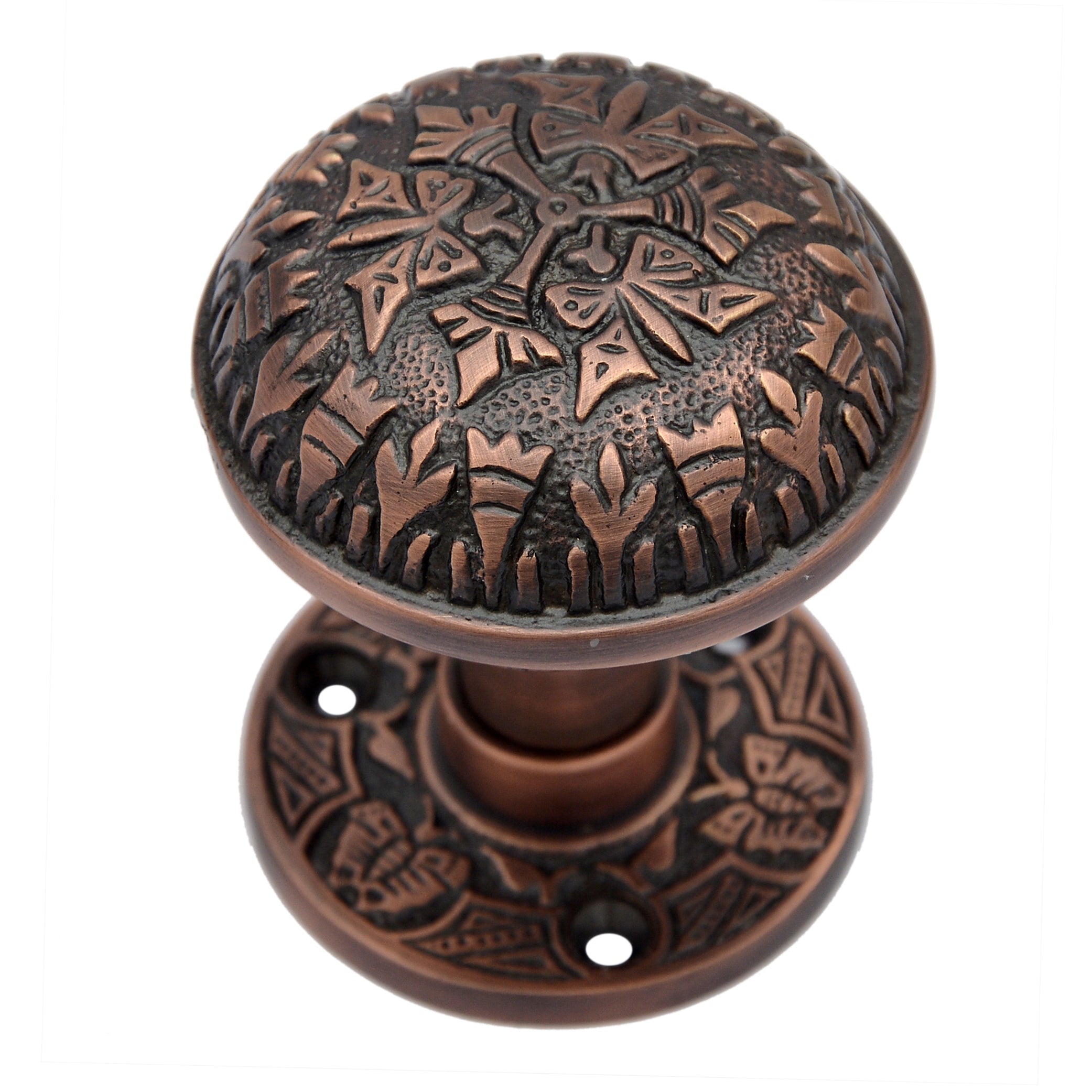 Buy "Dabbasheth" Brass Door Knob with Rose-Premium Harware Products Online - Adonai Hardware