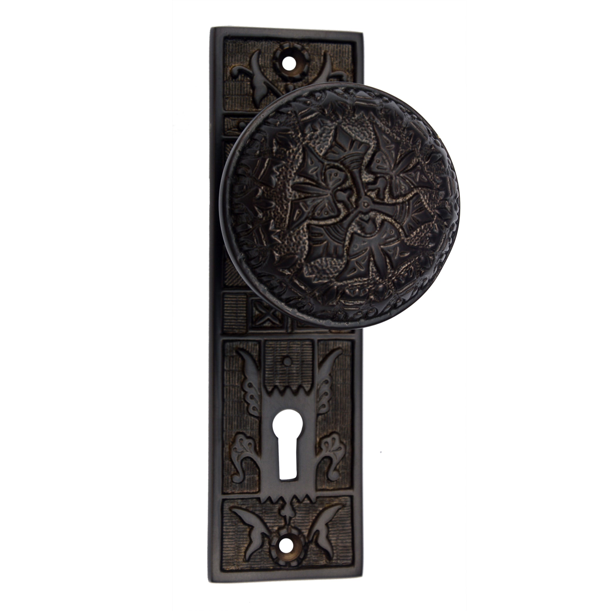 Buy "Dabbasheth" Silicon Bronze Door Knob with Plate-Premium Harware Products Online - Adonai Hardware
