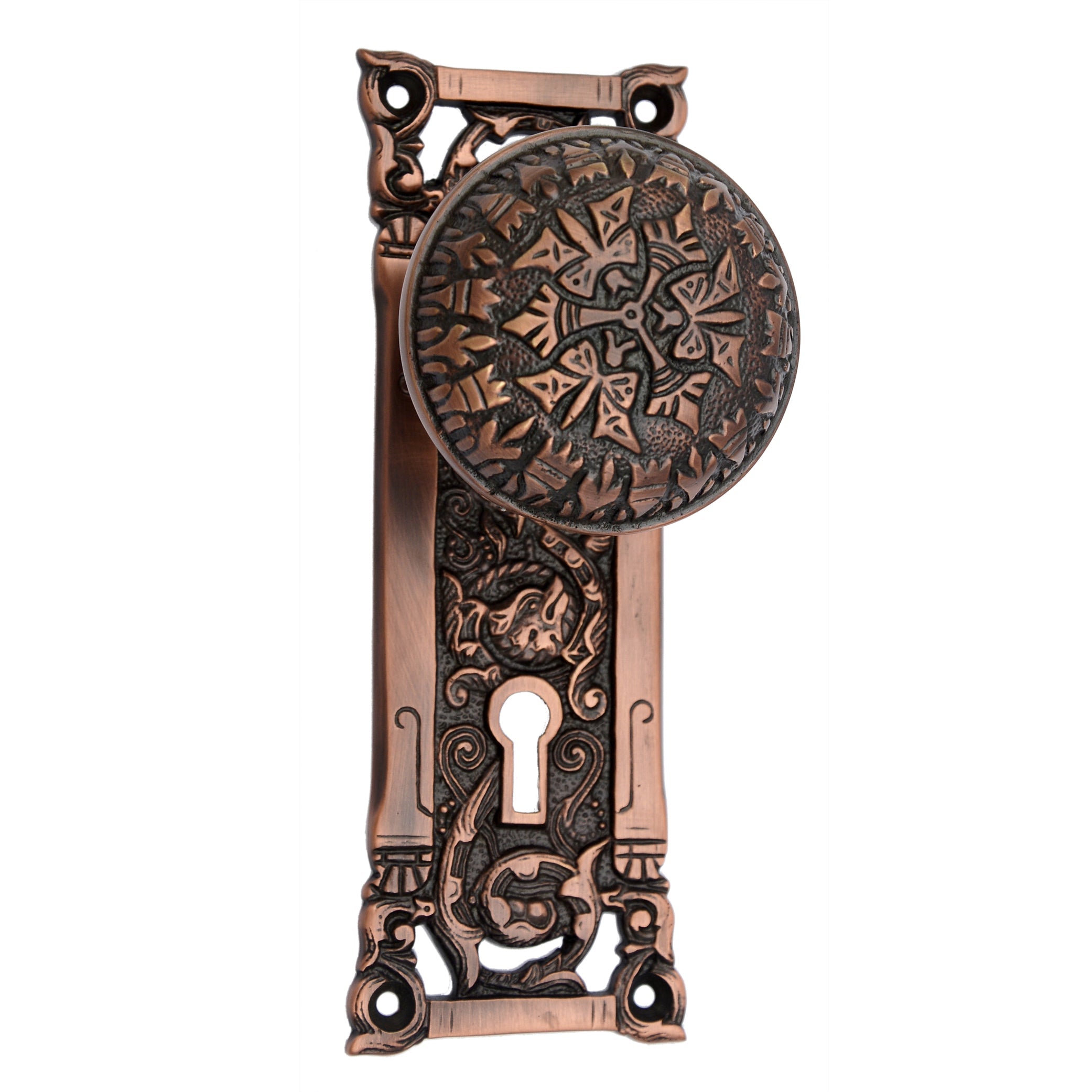 Buy "Diana" Brass Door Knob with Plate-Premium Harware Products Online - Adonai Hardware