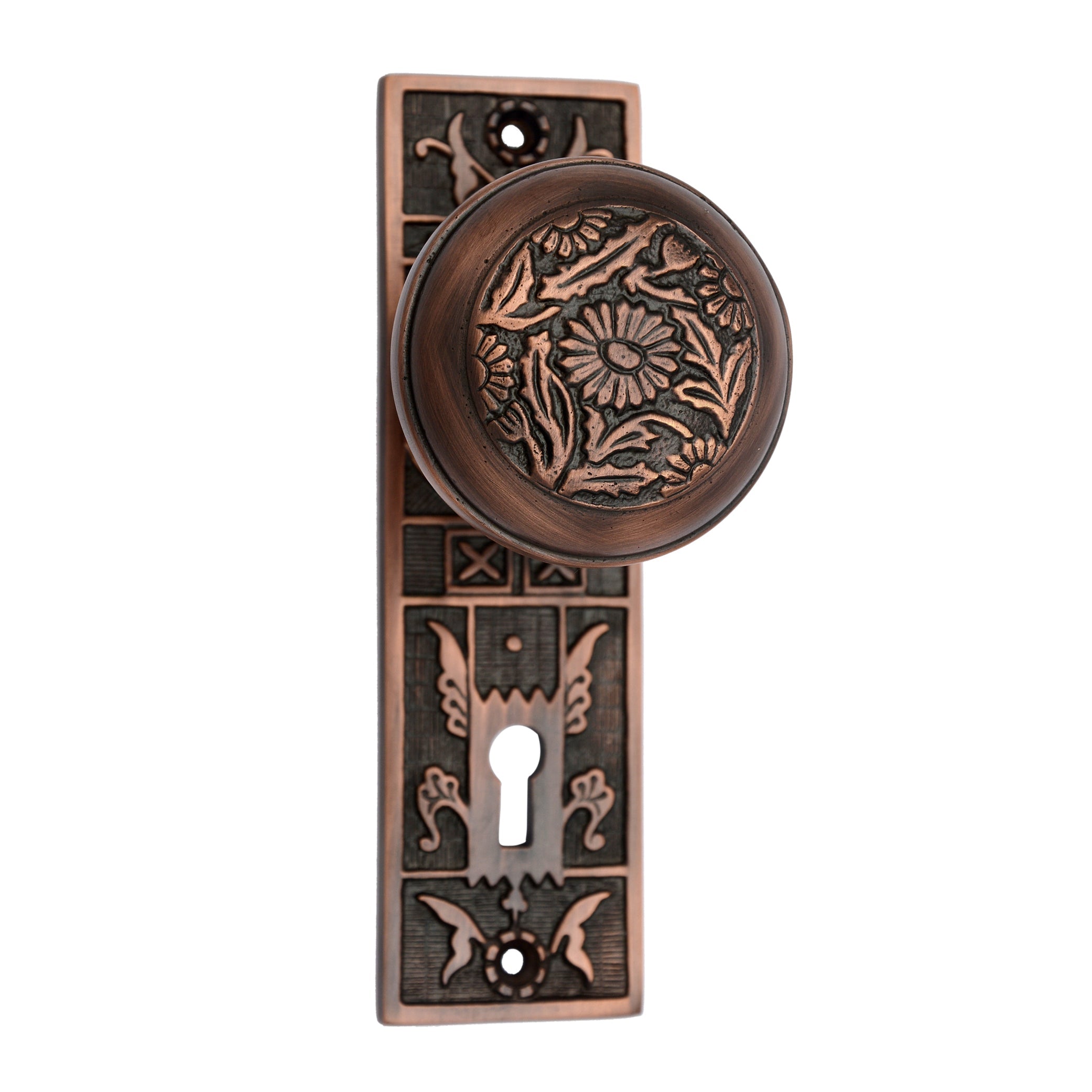 Buy "Eden" Brass Door Knob with Plate-Premium Harware Products Online - Adonai Hardware
