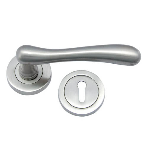 Buy "Ezra" Brass Handle with Rose-Premium Harware Products Online - Adonai Hardware