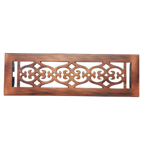 Buy "Flower" Brass Wall Register with Louver - 2-1/4" x 12" (3-7/8" x 13-1/2" Overall)-Premium Harware Products Online - Adonai Hardware