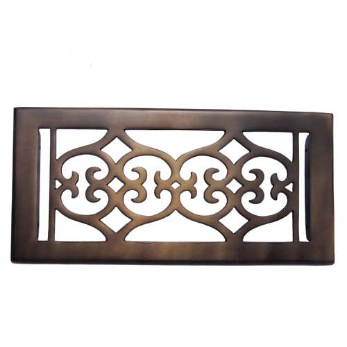 Buy "Flower" Bronze Wall Register with Louver - 4" x 10" (5-5/8" x 11-1/2" Overall)-Premium Harware Products Online - Adonai Hardware
