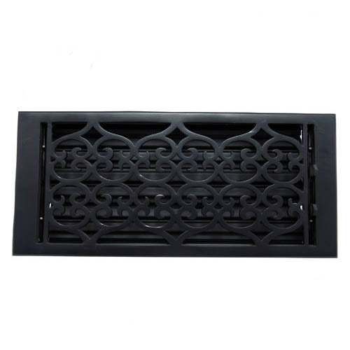 Buy "Flower" Iron Wall Register with Louver - 6" x 14" (7-1/8" x 15-3/4" Overall)-Premium Harware Products Online - Adonai Hardware