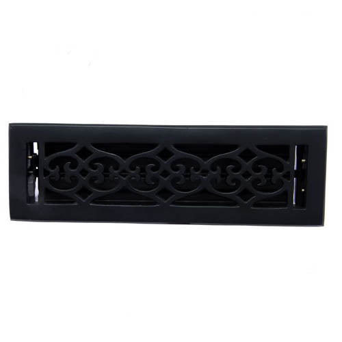Buy "Flower" Iron Wall Register with Louver - 2-1/4" x 10" (3-1/2" x 11-3/8" Overall)-Premium Harware Products Online - Adonai Hardware