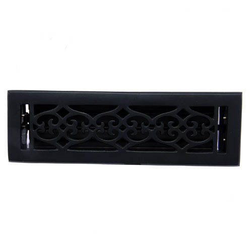 Buy "Flower" Iron Wall Register with Louver - 2-1/4" x 12" (3-7/8" x 13-1/2" Overall)-Premium Harware Products Online - Adonai Hardware