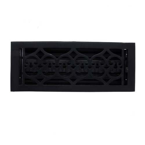 Buy "Flower" Iron Wall Register with Louver - 4" x 12" (5-1/2" x 13-1/2" Overall)-Premium Harware Products Online - Adonai Hardware