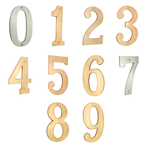 Buy 8" Brass Numerals (0-9)-Premium Harware Products Online - Adonai Hardware