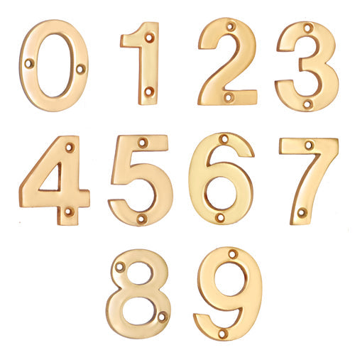 Buy 2" Broad Brass Numerals (0-9)-Premium Harware Products Online - Adonai Hardware