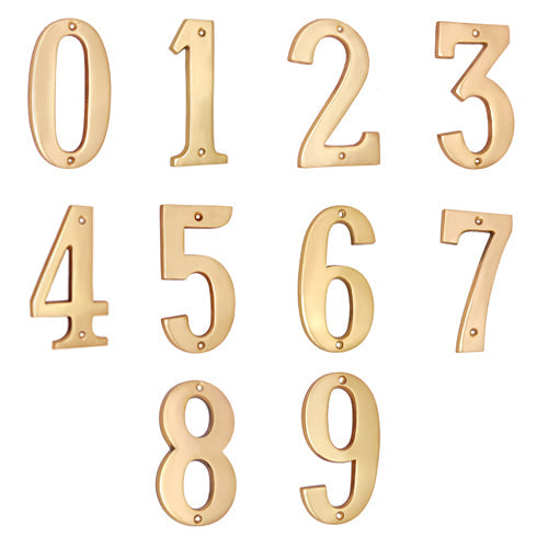 Buy 5" Brass Numerals (0-9)-Premium Harware Products Online - Adonai Hardware