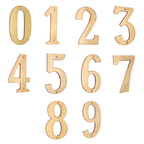 Buy 6" Brass Numerals (0-9)-Premium Harware Products Online - Adonai Hardware