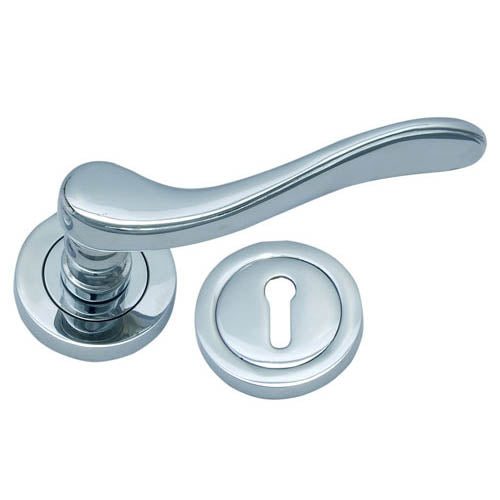 Buy "Habakkuk" Brass Handle with Rose-Premium Harware Products Online - Adonai Hardware