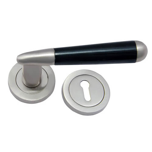 Buy "Haggai" Brass Handle with Rose-Premium Harware Products Online - Adonai Hardware