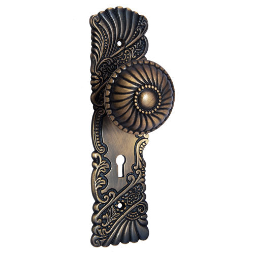 Buy "Hannah" Brass Door Knob with Plate-Premium Harware Products Online - Adonai Hardware