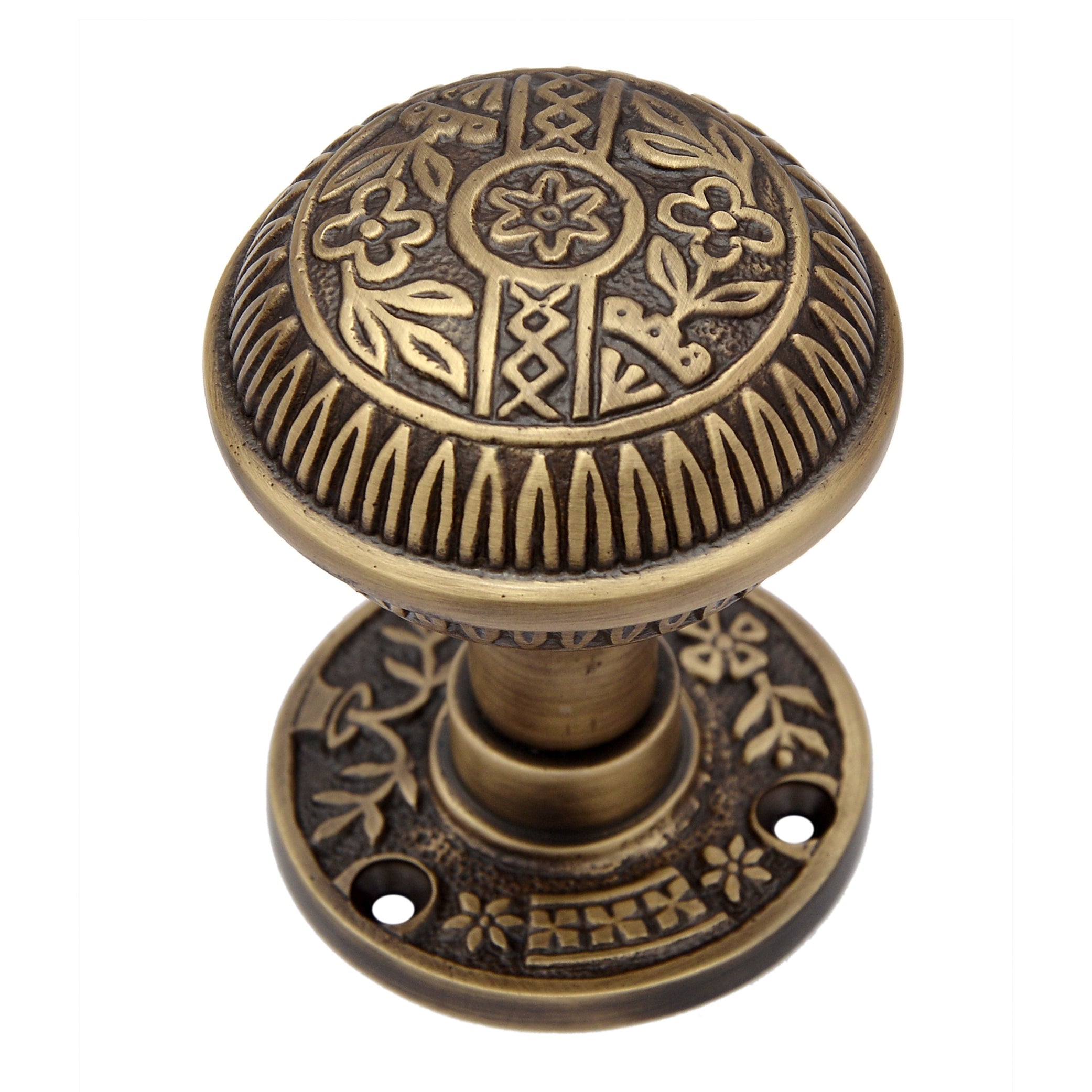 Buy "Kitron" Brass Door Knob with Rose-Premium Harware Products Online - Adonai Hardware