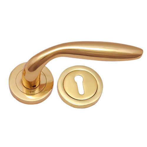 Buy "Matthew" Brass Handle with Rose-Premium Harware Products Online - Adonai Hardware