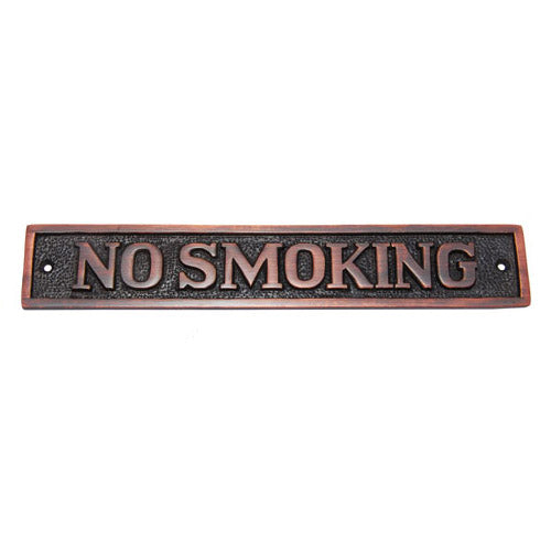 Buy Rectangular No Smoking Brass Door Sign-Premium Harware Products Online - Adonai Hardware