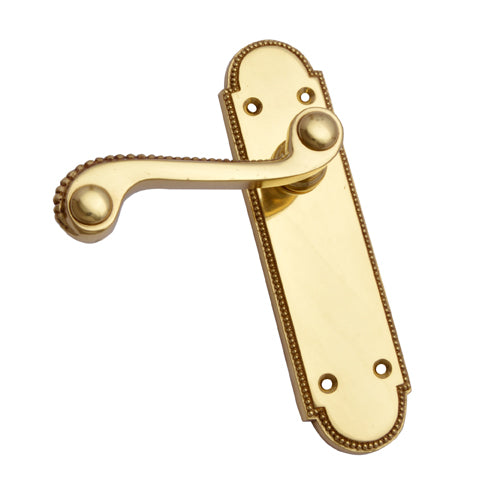 Buy "Sanhedrin" Brass Door Handle with Plate-Premium Harware Products Online - Adonai Hardware