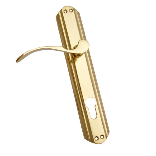 Buy "Sceva" Brass Door Handle with Plate-Premium Harware Products Online - Adonai Hardware