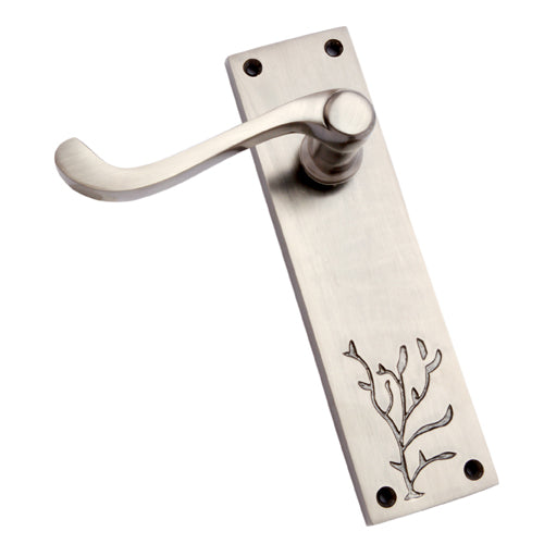 Buy "Shemiramoth" Brass Door Handle with Plate-Premium Harware Products Online - Adonai Hardware