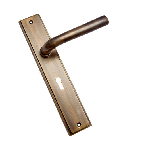 Buy "Shillem" Brass Door Handle with Plate-Premium Harware Products Online - Adonai Hardware
